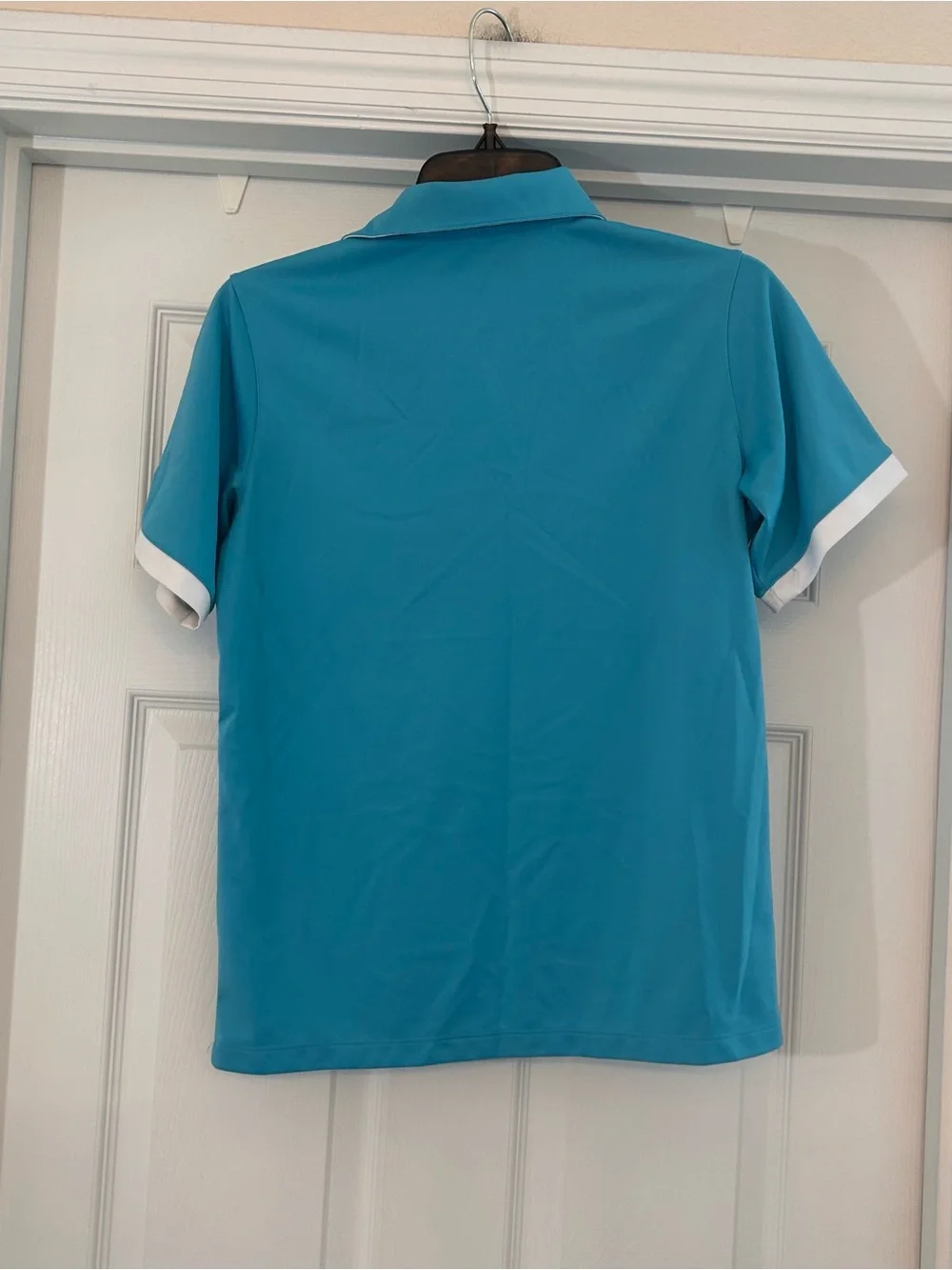 Nike Dri-Fit Girls Size L Turquoise Golf Polo Shirt